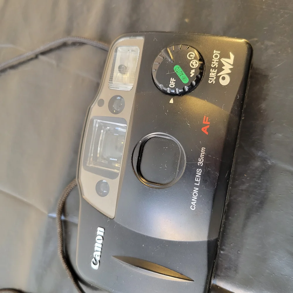 Vintage Canon Sure Shot Owl 35mm Point & Shoot Auto Focus Film Camera